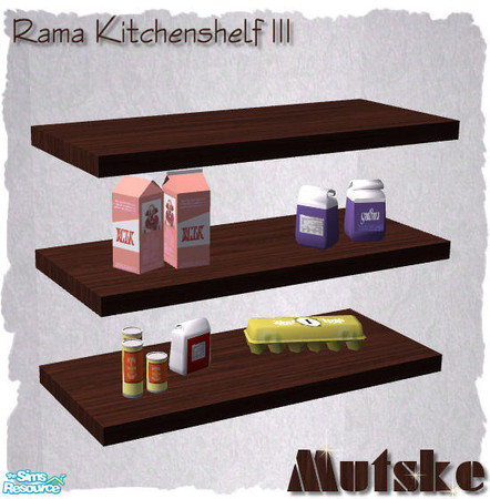 Sims 2 — Rama Kitchen - Shelf III by Mutske — Set of new meshes, just to decorate your sim kitchen.