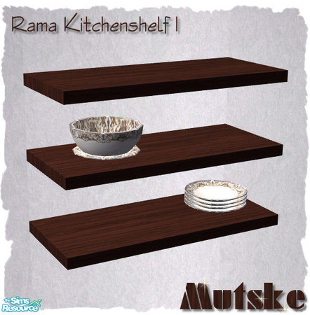 Sims 2 — Rama Kitchen - Shelf I by Mutske — Set of new meshes, just to decorate your sim kitchen.