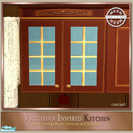 Sims 2 — Victorian Kitchen Part II - Cabinet 01 by Cashcraft — Part II, is the cabinetwork for your Victorian Inspired
