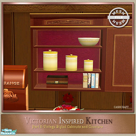 Sims 2 — Victorian Kitchen Part II - Cabinet  04 by Cashcraft — Part II, is the cabinetwork for your Victorian Inspired