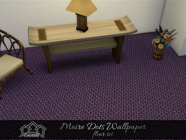 Sims 4 — Moire Dots Wallpaper floor3 by Emerald — Moire spotted wallpaper makes any space feel more