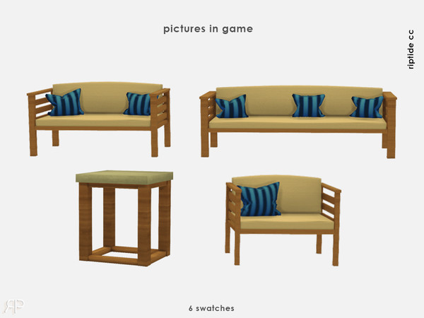 Sims 4 — RiptideCC- Summer Breeze Collection pillows sofa p1 by Riptidecc — The Summer Breeze Collection brings the