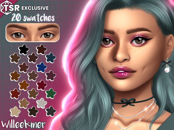 Sims 4 — Fluffy Brows - Everyday Makeup Set by Willeekmer — BGC