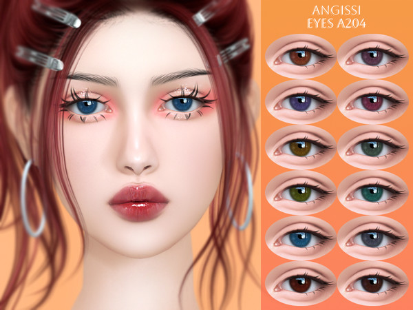 Sims 4 — EYES A204 by ANGISSI — PREVIEWS MADE USING HQ MOD Facepaint category