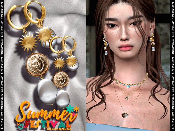 Sims 4 — vintage summer long alloy earrings v2 ADULT by Mydarling20 — new mesh