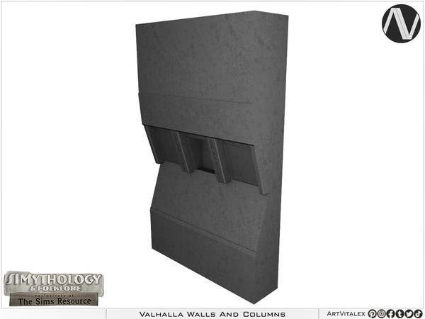Sims 3 — SIMythology | Valhalla Stone Wall by ArtVitalex — Mythological Collection All rights reserved - Belong to 2024