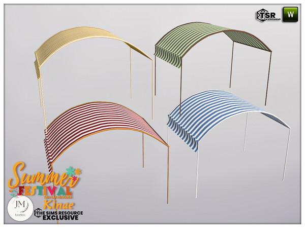 Sims 4 — Summer festival Kinae bedroom bed part2 by jomsims — summer festival kinae, the bedroom.