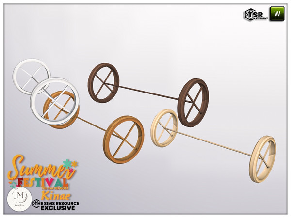Sims 4 — Summer festival Kinae bedroom wheel deco2 by jomsims — summer festival kinae, the bedroom.