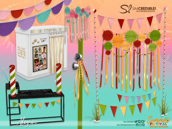 Sims 4 — Alegria Summer Festival Mexican Fiesta Backdrop by SIMcredible! — Yay! It's summer :D Enjoy your festival with