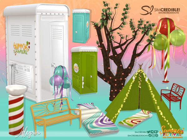 Sims 4 — Alegria Summer Festival Balloons 2 by SIMcredible! — At some point, after so many funny moments, your sim will