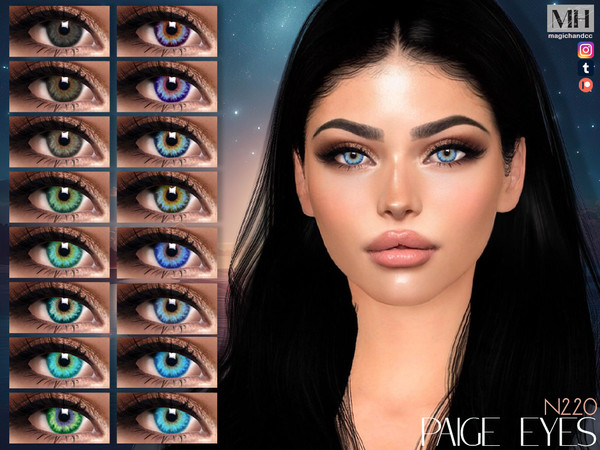 Sims 4 — Paige Eyes N220 by MagicHand — Colorful eyes for males and females in 16 colors - HQ Compatible.