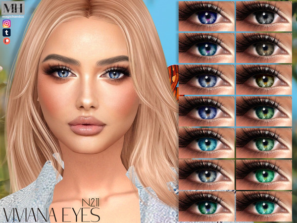 Sims 4 — [Patreon] Viviana Eyes N211 by MagicHand — Stunning eyes for males and females in 16 colors - HQ Compatible.