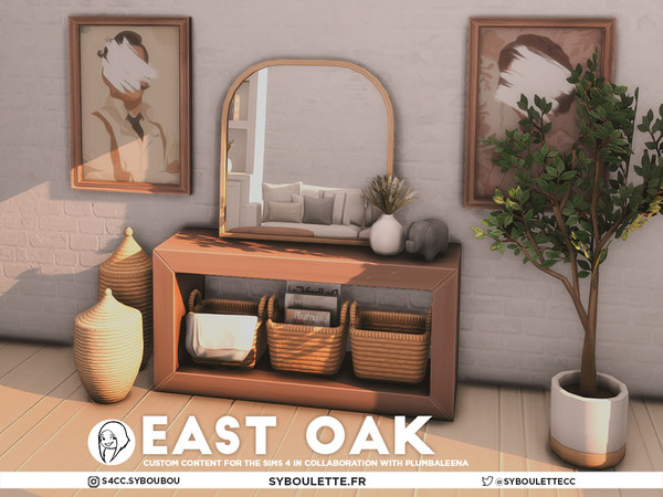 Sims 4 — East Oak - Basket empty by Syboubou — East Oak Collection is a collaboration with the wonderful streamer