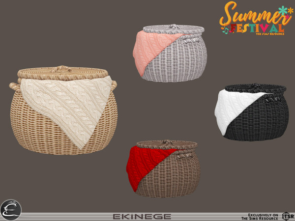 Sims 4 — SummerFestival - Outdoor Seating Decor - Basket by ekinege — This set features 7 new items.
