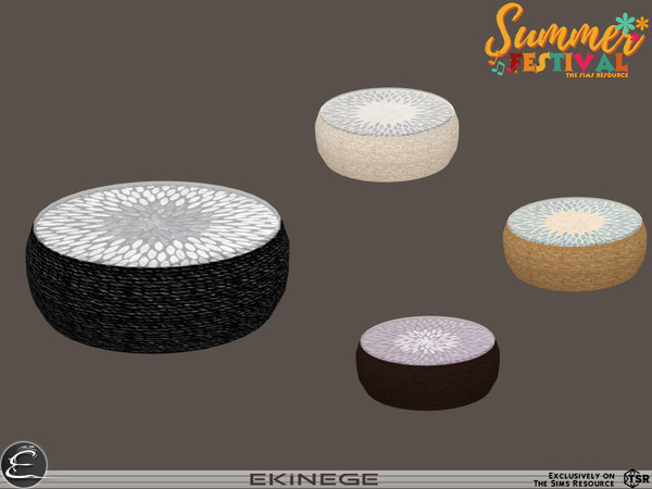 Sims 4 — Summer Festival - Outdoor Seating - Coffee Table by ekinege — This set features 7 new items.