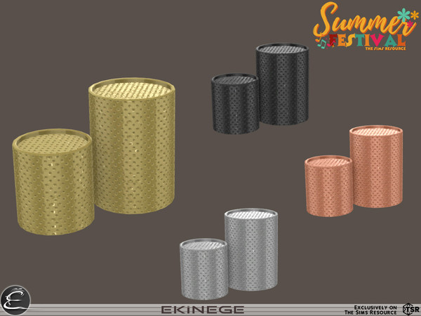 Sims 4 — SummerFestival - Outdoor Seating Decor - End Table by ekinege — This set features 7 new items.