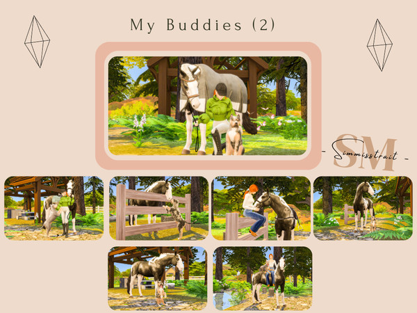 Sims 4 — My Buddies (2) by simmisstrait — Included: - 7 Poses Disclaimer: