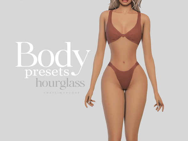 Sims 4 — ts4h - apple body preset.package by thatsims4core — 4 body presets, shapes include apple, pear, hourglass and
