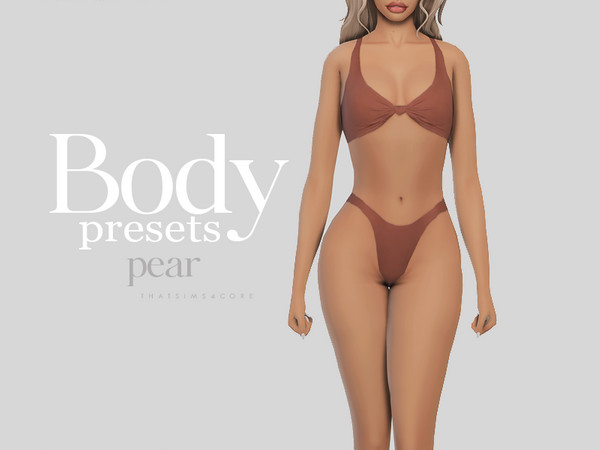 Sims 4 — ts4h - hourglass body preset.package by thatsims4core — 4 body presets, shapes include apple, pear, hourglass