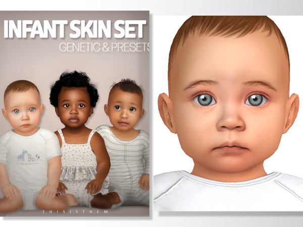 Sims 4 — [Patreon] Infant Skin N13 Overlay by thisisthem — skin overlay 3 swatches skin details