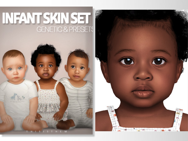 Sims 4 — [Patreon] Infant Skin N14 Overlay by thisisthem — Skin Overlay 4 swatches Skin Details