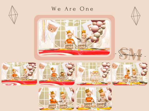 Sims 4 — We Are One by simmisstrait — Included: - 7 Poses Disclaimer: