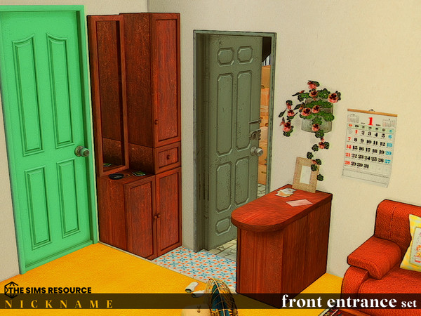 Sims 4 — front entrance set_Storage V1 mirror (1Tiles) by NICKNAME_sims4 — front entrance set 12 package files.