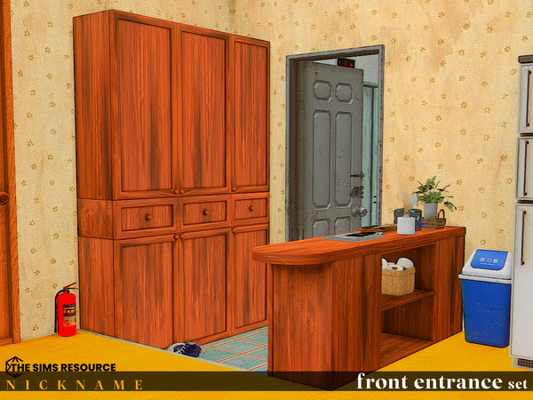 Sims 4 — front entrance set_Storage V1 mirror (2Tiles) by NICKNAME_sims4 — front entrance set 12 package files.