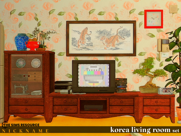 Sims 4 — korea living room set_VHS player (deco) by NICKNAME_sims4 — korea living room set 10 package files.