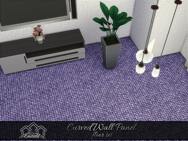 Sims 4 — Curved Wall Panel floor1 by Emerald — Add a unique look with curved wall panel that will enhance your entire