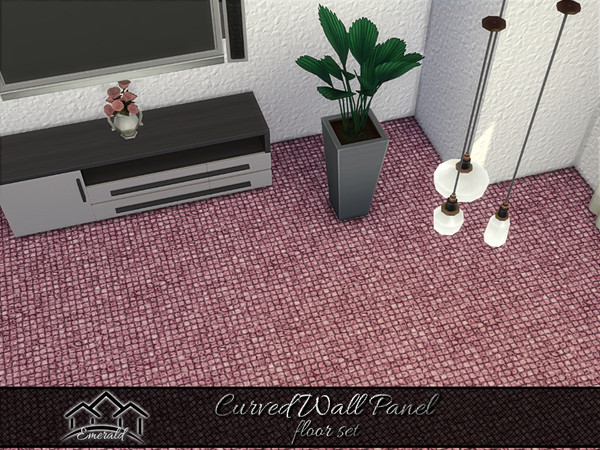 Sims 4 — Curved Wall Panel floor2 by Emerald — Add a unique look with curved wall panel that will enhance your entire