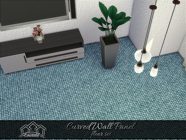 Sims 4 — Curved Wall Panel floor3 by Emerald — Add a unique look with curved wall panel that will enhance your entire