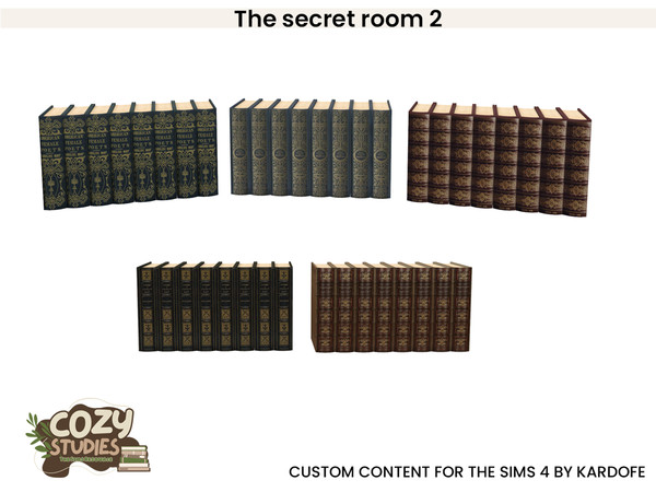 Sims 4 — kardofe_The secret room_Books 3 by kardofe — Second part of a Dark Academy style studio, in it you will find, a