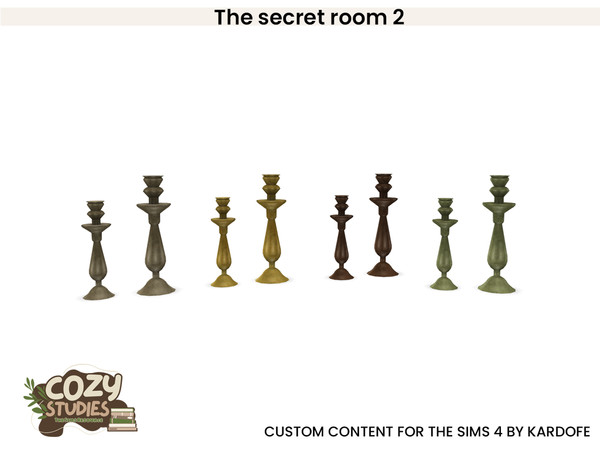 Sims 4 — kardofe_The secret room_Candleholders by kardofe — Second part of a Dark Academy style studio, in it you will
