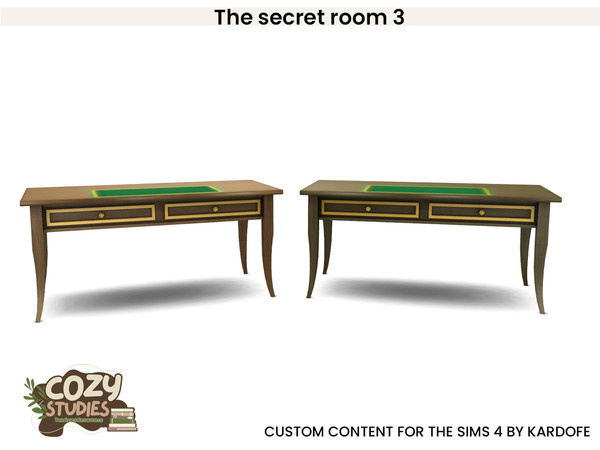 Sims 4 — kardofe_The secret room_Desk by kardofe — Third part of a Dark Academy style studio, in it you will find a desk