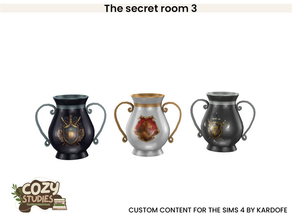 Sims 4 — kardofe_The secret room_Vase by kardofe — Third part of a Dark Academy style studio, in it you will find a desk