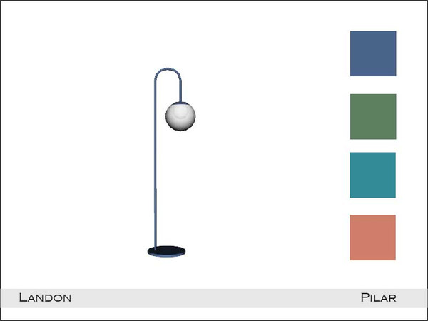 Sims 4 — Pilar Landon FloorLamp by Pilar — Vibrant colors, a fun way to go back to the studio