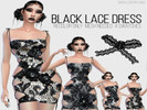 Sims 4 — Black Lace Dress (recolor) by SmickleBerrySims — Black Lace Dress (recolor only) for females 4 swatches MUST