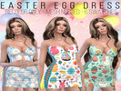 Sims 4 — Easter Egg Dress by SmickleBerrySims — Easter Egg Dress for females 6 different swatches super cute for bunny
