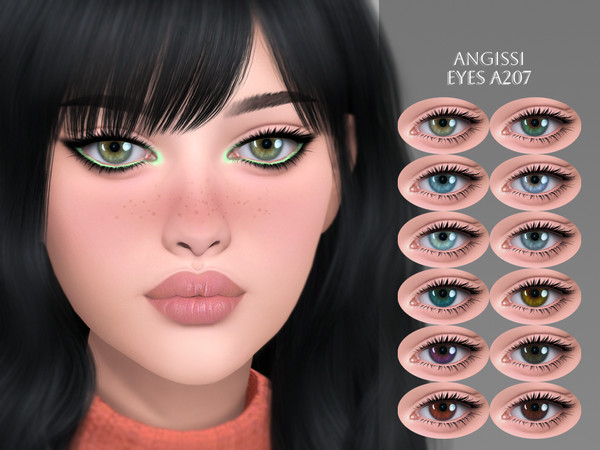 Sims 4 — EYES A207 by ANGISSI — PREVIEWS MADE USING HQ MOD Facepaint category