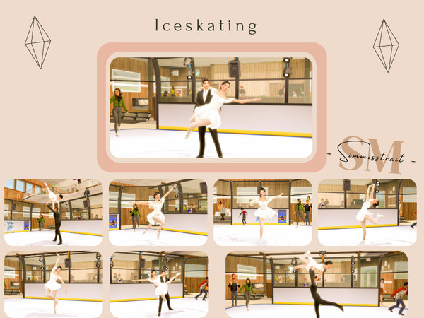 Sims 4 — Iceskating by simmisstrait — Included: - 8 Poses Disclaimer: