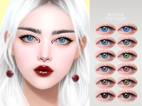 Sims 4 — EYES A209 by ANGISSI — PREVIEWS MADE USING HQ MOD Facepaint category