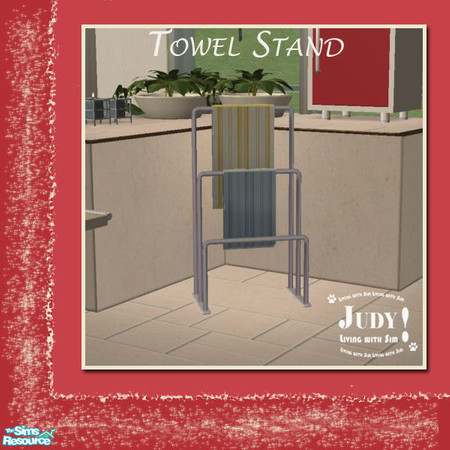 Sims 2 — Judy Xandria Bath - Towel Stand by judyhugsnoopy — Recolor of Sunair Hexagon towel stand. Please download the