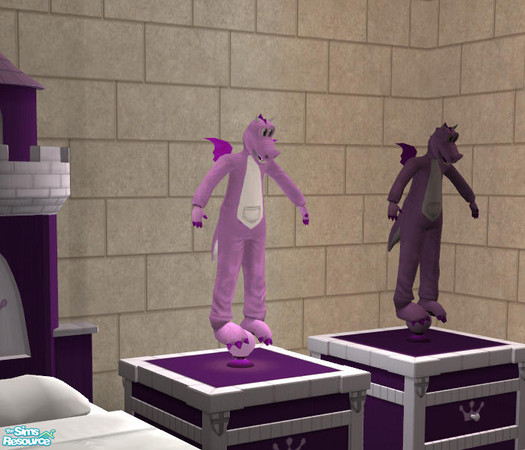 Sims 2 — JRONDragon Table Lamp 2 Purple - #346644 by DOT — JRON Dragon Table Lamp StandOn Purple. JRON Dragon Table Lamps