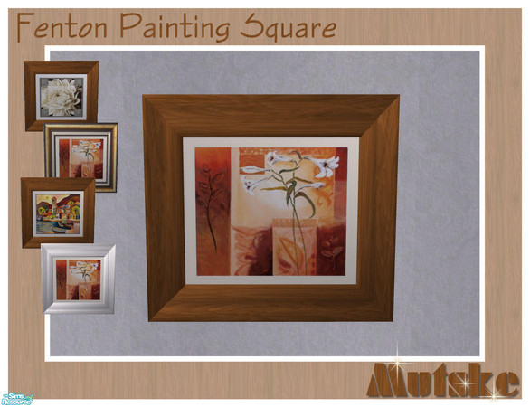 Sims 2 — Fenton Painting Square by Mutske — Extra set in the Fenton Line. Square version. Hope your sims will love it.