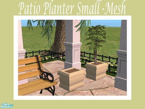 Sims 2 — Small Patio Planter - Mesh by Shakeshaft — Part of a new mesh set of planters for your patios, all different