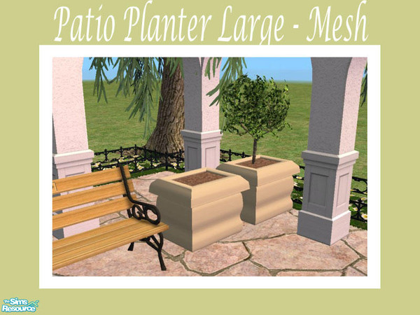 Sims 2 — Patio Planter - Large Mesh by Shakeshaft — Part of a new mesh set of planters for your patios, all different