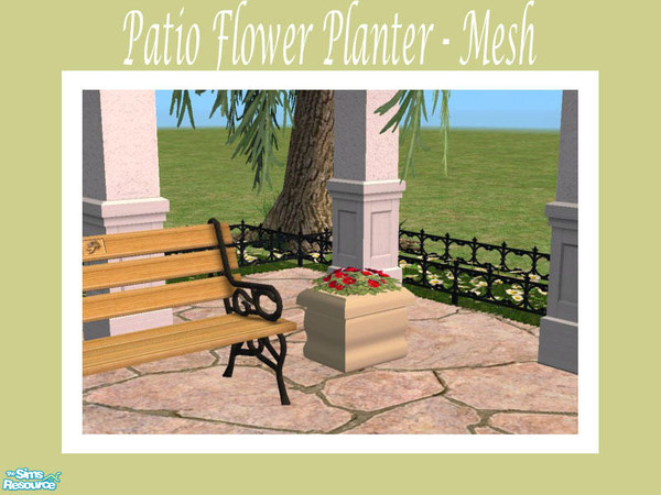 Sims 2 — Patio Flowers Planter - Mesh by Shakeshaft — Part of a new mesh set of planters for your patios, all different