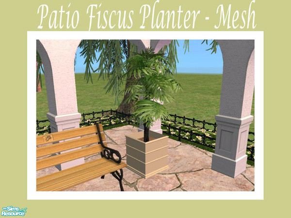 Sims 2 — Patio Fiscus Planter - Mesh by Shakeshaft — Part of a new mesh set of planters for your patios, all different