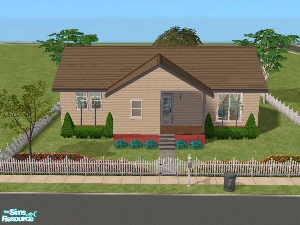 Sims 2 — The Greenbrier by SimMonte — Here is another 1 story house for your sims. It features 3 bedrooms 2 bathrooms and